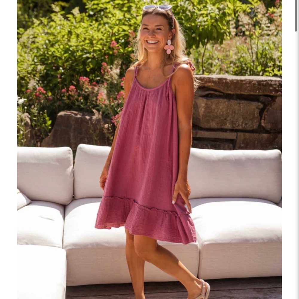 Raspberry Athenais Dress | Easy Clothes